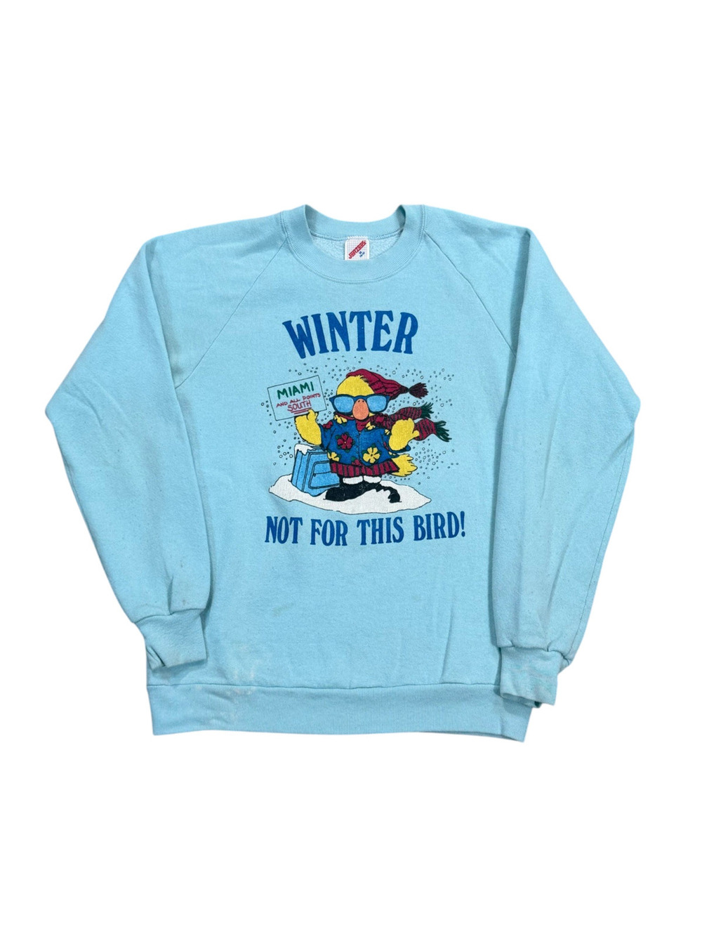 Vintage Early 90s Winter Bird Graphic Sweatshirt Size Medium